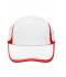 Unisex Running 4 Panel Cap White/red 7777