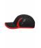 Unisex Running 4 Panel Cap Zwart/rood 7777