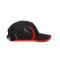 Unisex Running 4 Panel Cap Zwart/rood 7777