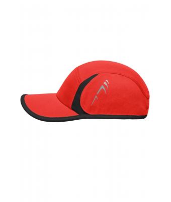 Unisex Running 4 Panel Cap Rood/zwart 7777