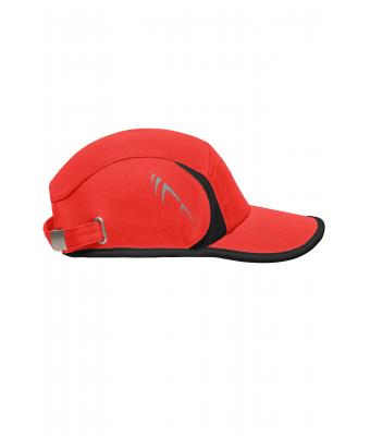 Unisex Running 4 Panel Cap Rood/zwart 7777