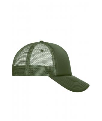 Unisex 5 Panel Retro Mesh Cap Dark-olive/dark-olive 7782