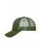 Unisex 5 Panel Retro Mesh Cap Donker olijf/donker olijf 7782