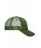 Unisex 5 Panel Retro Mesh Cap Donker olijf/donker olijf 7782