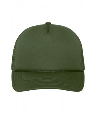 Unisex 5 Panel Retro Mesh Cap Donker olijf/donker olijf 7782