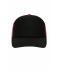 Unisex 5 Panel Retro Mesh Cap Zwart/neon-roze 7782