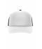 Unisex 5 Panel Retro Mesh Cap Wit/zwart 7782