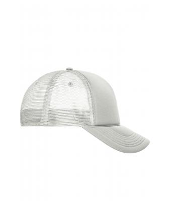 Unisex 5 Panel Retro Mesh Cap Lichtgrijs/lichtgrijs 7782