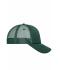 Unisex 5 Panel Retro Mesh Cap Donkergroen/donkergroen 7782