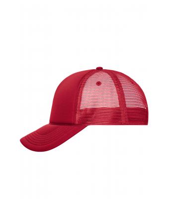 Unisex 5 Panel Retro Mesh Cap Rood/rood 7782