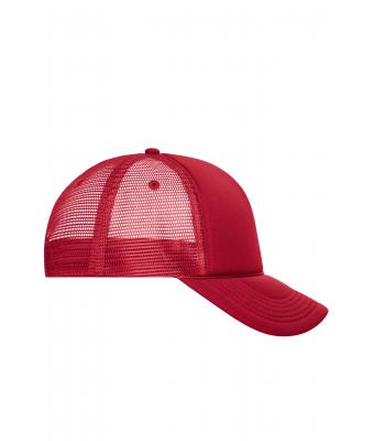 Unisex 5 Panel Retro Mesh Cap Rood/rood 7782