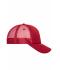 Unisex 5 Panel Retro Mesh Cap Rood/rood 7782