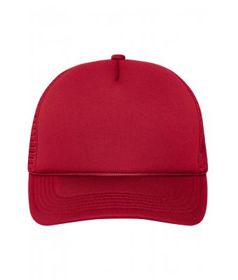 Unisex 5 Panel Retro Mesh Cap Red/red 7782