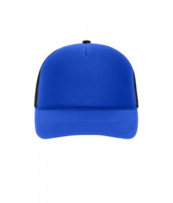 Unisex 5 Panel Retro Mesh Cap Royal/black 7782