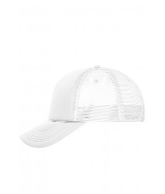 Unisex 5 Panel Retro Mesh Cap White/white 7782