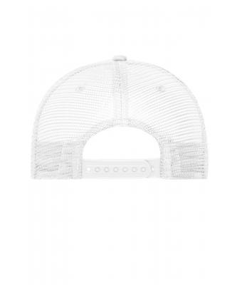 Unisex 5 Panel Retro Mesh Cap White/white 7782
