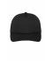 Unisex 5 Panel Retro Mesh Cap Zwart/zwart 7782