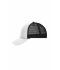 Unisex 5 Panel Retro Mesh Cap Wit/zwart 7782