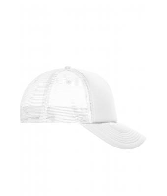 Unisex 5 Panel Retro Mesh Cap Wit/wit 7782