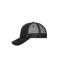 Unisex 5 Panel Retro Mesh Cap Zwart/zwart 7782
