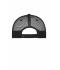Unisex 5 Panel Retro Mesh Cap Zwart/zwart 7782