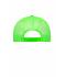 Unisex 5 Panel Retro Mesh Cap Zwart/neon-groen 7782