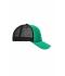 Unisex 5 Panel Retro Mesh Cap Groen/zwart 7782