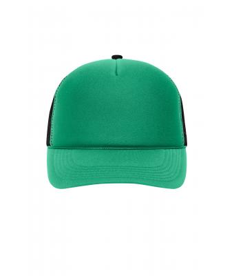 Unisex 5 Panel Retro Mesh Cap Groen/zwart 7782