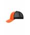 Unisex 5 Panel Retro Mesh Cap Oranje/zwart 7782