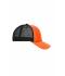 Unisex 5 Panel Retro Mesh Cap Oranje/zwart 7782