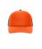 Unisex 5 Panel Retro Mesh Cap Oranje/zwart 7782