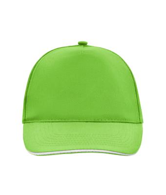 Unisex 5 Panel Promo Sandwich Cap Lime/wit 7783