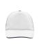Unisex 5 Panel Promo Sandwich Cap Wit/navy 7783