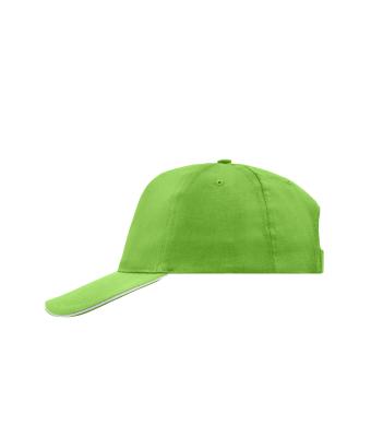 Unisexe Casquette promo 5 panneaux Vert-citron/blanc 7783