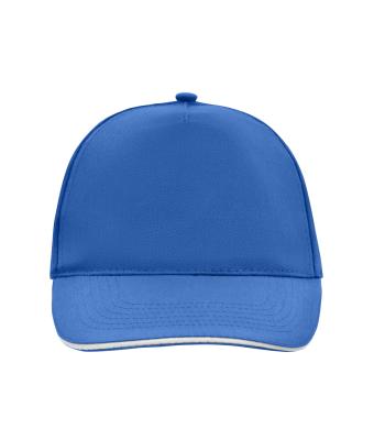 Unisexe Casquette promo 5 panneaux Royal/blanc 7783