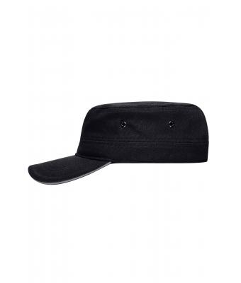 Unisexe Casquette sandwich militaire Noir/gris-foncé 7899