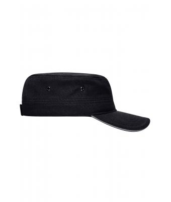 Unisexe Casquette sandwich militaire Noir/gris-foncé 7899