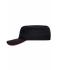 Unisex Military Sandwich Cap Zwart/rood 7899