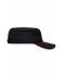 Unisex Military Sandwich Cap Zwart/rood 7899