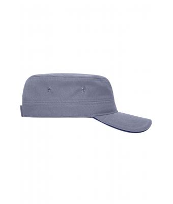 Unisex Military Sandwich Cap Donkergrijs/navy 7899