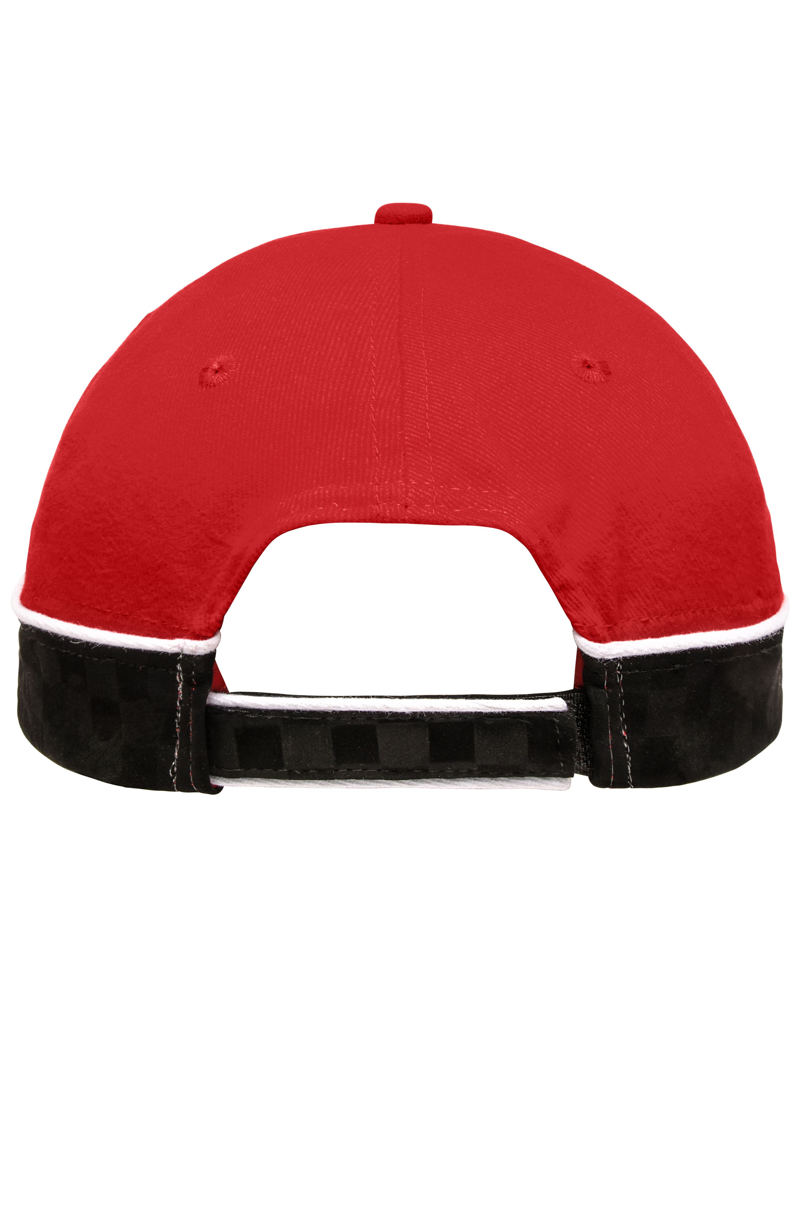 Unisex 5 Panel Racing Cap Embossed Red/black/white-Daiber