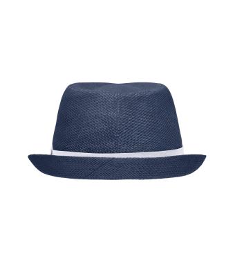 Unisexe Chapeau en papier Marine/blanc 8021