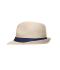 Unisexe Chapeau en papier écru/marine 8021