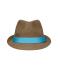 Unisexe Chapeau en papier Marron/turquoise 8021