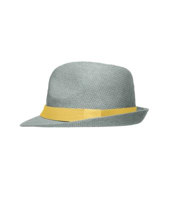Unisexe Chapeau en papier Gris clair/jaune 8021