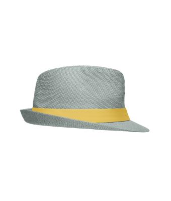 Unisexe Chapeau en papier Gris clair/jaune 8021