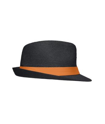 Unisexe Chapeau en papier Noir/orange 8021