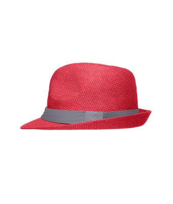 Unisexe Chapeau en papier Rouge/gris foncé 8021
