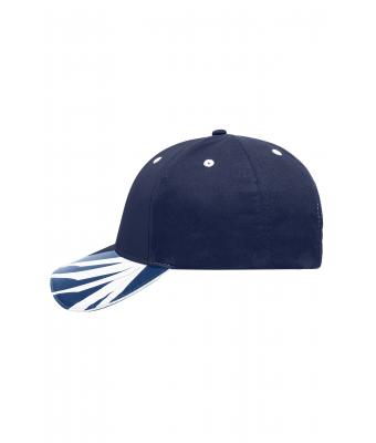 Unisex 6 Panel Craftsmen Cap - STRONG - Navy/navy/wit 8146