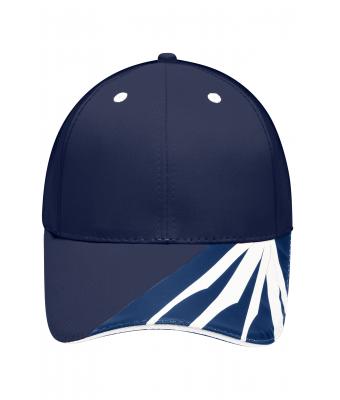 Unisex 6 Panel Craftsmen Cap - STRONG - Navy/navy/wit 8146